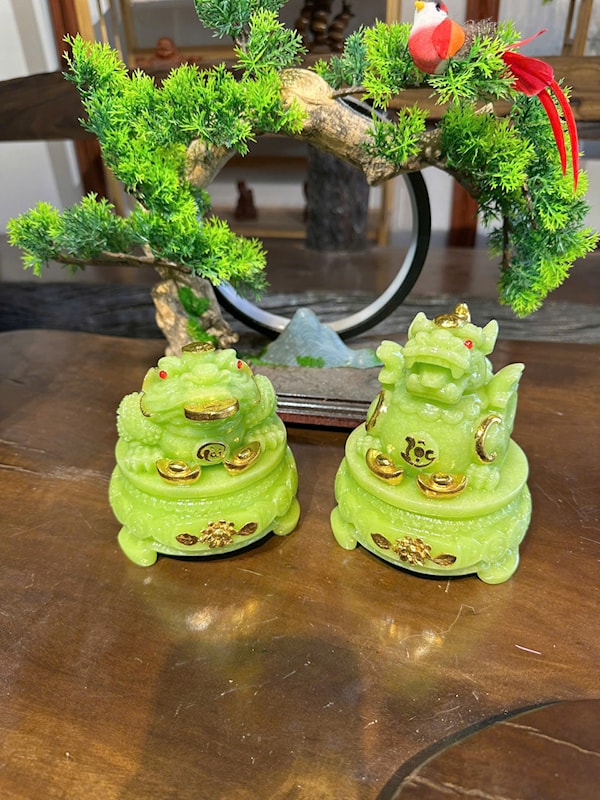 CẶP CÓC-TỲ SIZE 13CM DÁT VÀNG